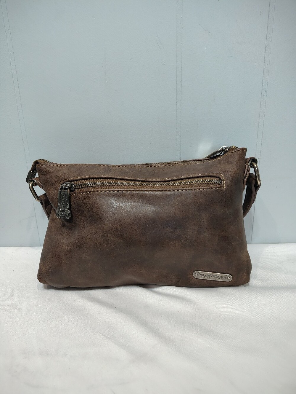 Montana West Trinity Ranch Hair on Hide Crossbody Bag Turquoise Studded Small - Picture 6 of 14